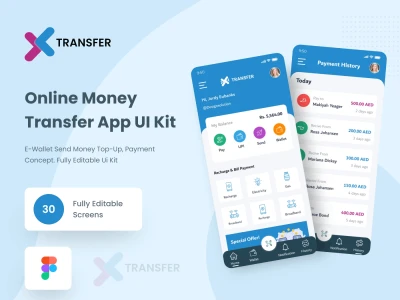 Online Wallet App  - Free template
