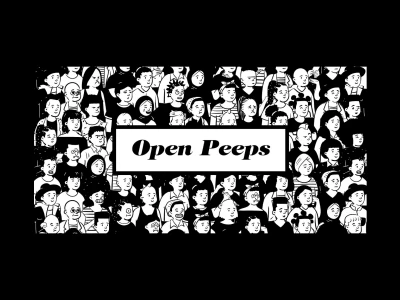 Open Peeps Illustration  - Free template