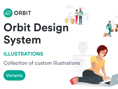 Orbit Illustrations  - Free template