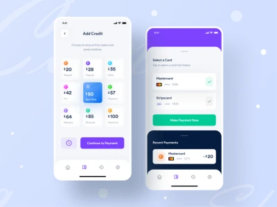 Payment Screens Apps  - Free template