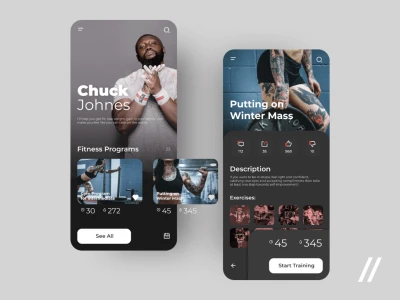 Personal Fitness Trainer App  - Free template