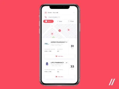 Pharmacy Finder App  - Free template