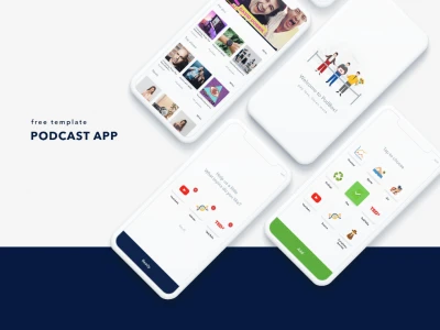 Podcast App Template  - Free template