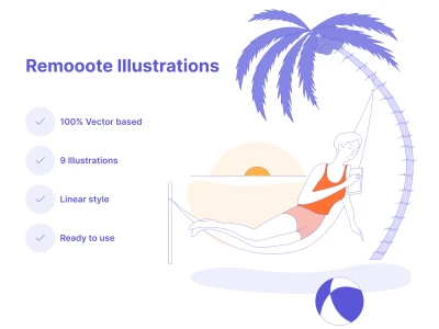 Remooote Illustrations  - Free template