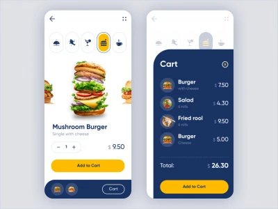 Restaurant iOS App  - Free template