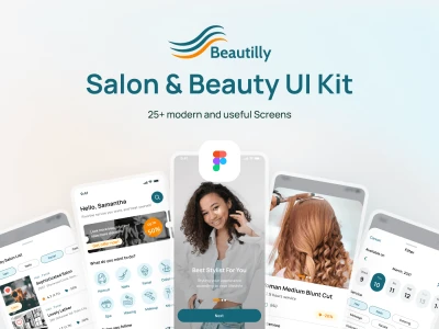 Salon & Beauty UI Kit  - Free template