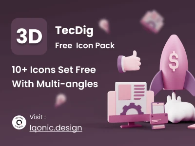SEO 3D Icons Pack  - Free template