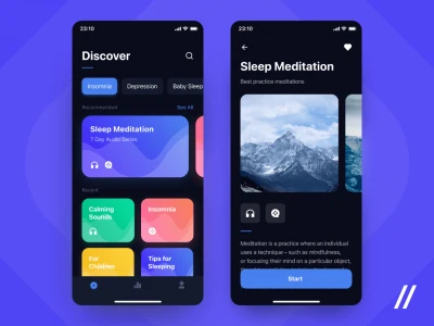 Sleep App  - Free template