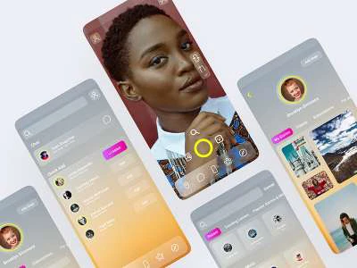 Snapchat Redesign App  - Free template