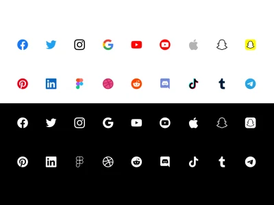 Social Icon Pack  - Free template