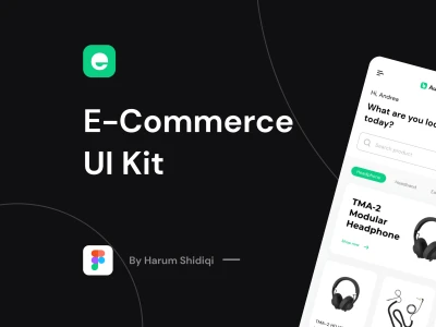 Tech Shop E-Commerce UI Kit  - Free template