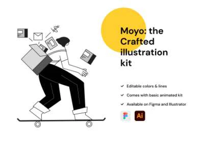 The Crafted Illustration Kit  - Free template
