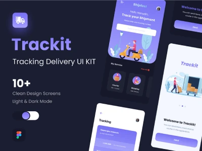 Tracking Delivery UI Kit  - Free template