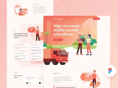 Traffico Landing Page  - Free template