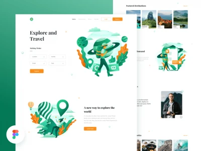 Travel Website Template  - Free template