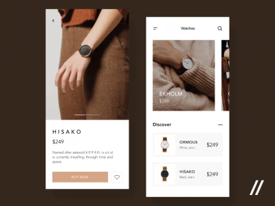 Watch Ecommerce App  - Free template