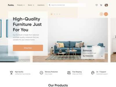 Furniture Shop WebDesign  - Free template