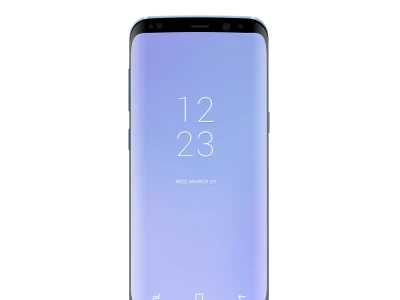 Galaxy S8 Coral Blue Mockup  - Free template