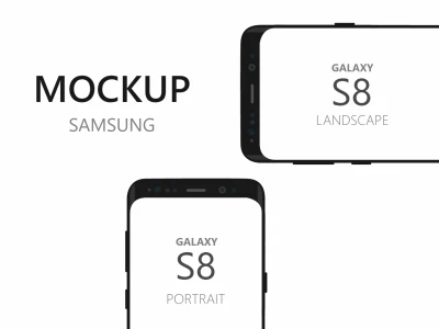Galaxy S8 Device Mockup  - Free template