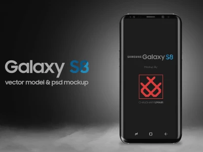 Galaxy S8 Vector Mockup  - Free template