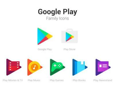 Google Play Family Icons  - Free template