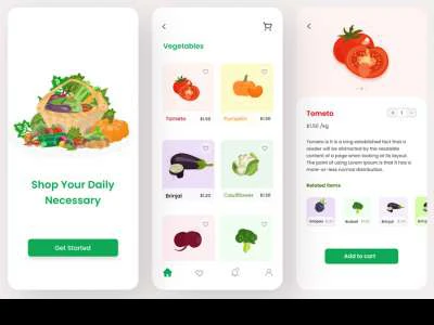 Grocery Shop App Design  - Free template