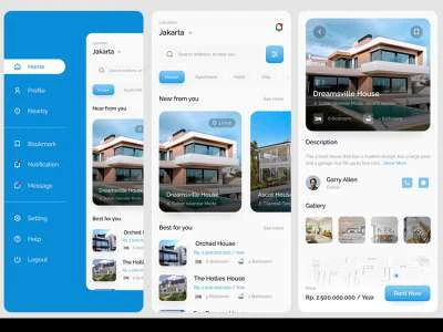 Home Rent App UI Design  - Free template
