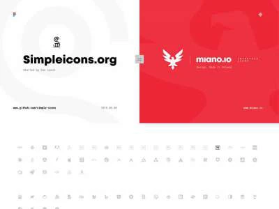Icons of Popular Brands  - Free template