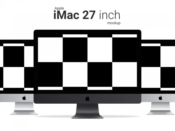 iMac 27ï¿½ Mockup  - Free template