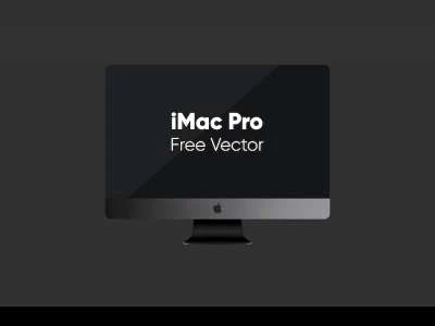 iMac Pro Vector Freebie  - Free template