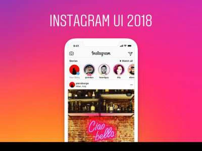 Instagram UI 2018  - Free template
