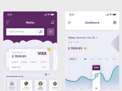 IOS Wallet & Dashboard  - Free template