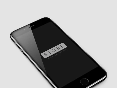 iPhone 7 Jet Black Mockup  - Free template
