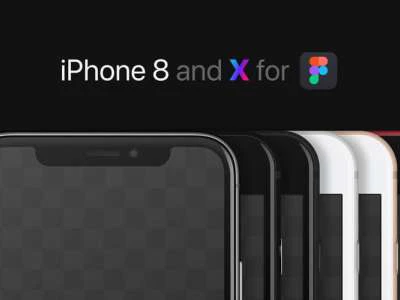 iPhone 8 and iPhone X Editable Mockup  - Free template