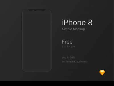 iPhone 8 Simple Mockup  - Free template