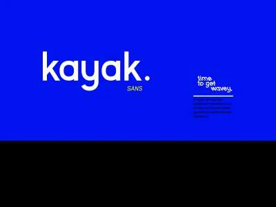 Kayak Sans Free Typeface  - Free template