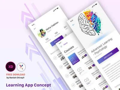 Learning App Design  - Free template