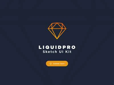 LiquidPRO Free Sketch UI Kit  - Free template
