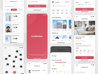 Localscape Travel App  - Free template