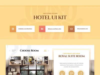 Luxury Hotel Web UI Kit  - Free template