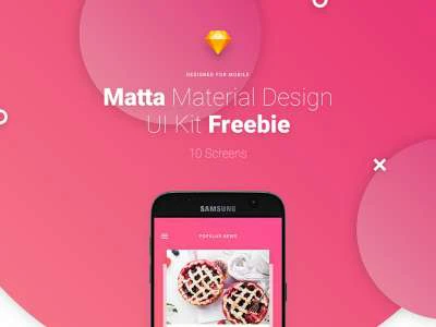 Matta Free App Design UI Kit  - Free template