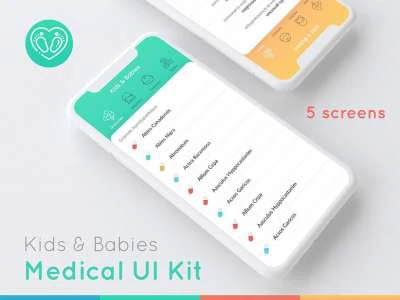 Medical Tabs UI Kit  - Free template
