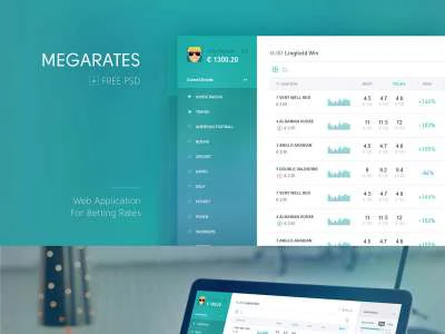Megarates Betting Web App  - Free template