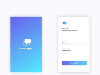 Messagly Free App Design  - Free template