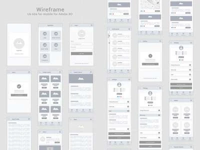 Mobile Wireframe UI Kit  - Free template