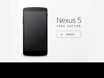 Nexus 5 Black Mockup  - Free template