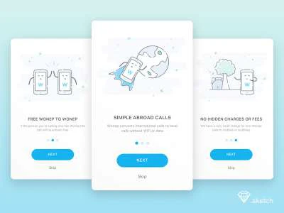 Onboarding Mobile Screens  - Free template