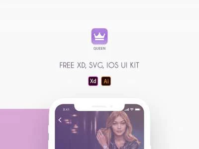 Queen Social Media UI Kit  - Free template