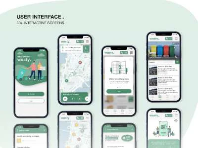 Recycling App Design  - Free template