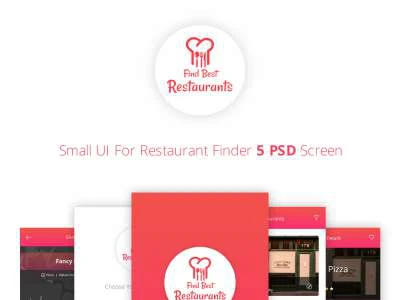 Restaurant Finder UI Kit  - Free template